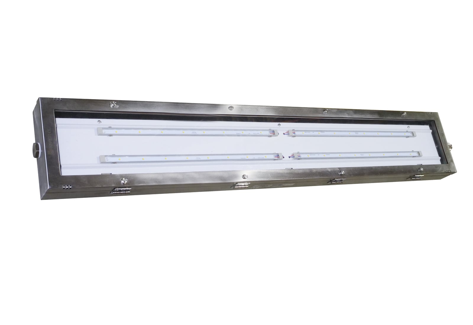 Explosion-proof linear LED light fixtures series SGL01...S/N made from stainless steel
