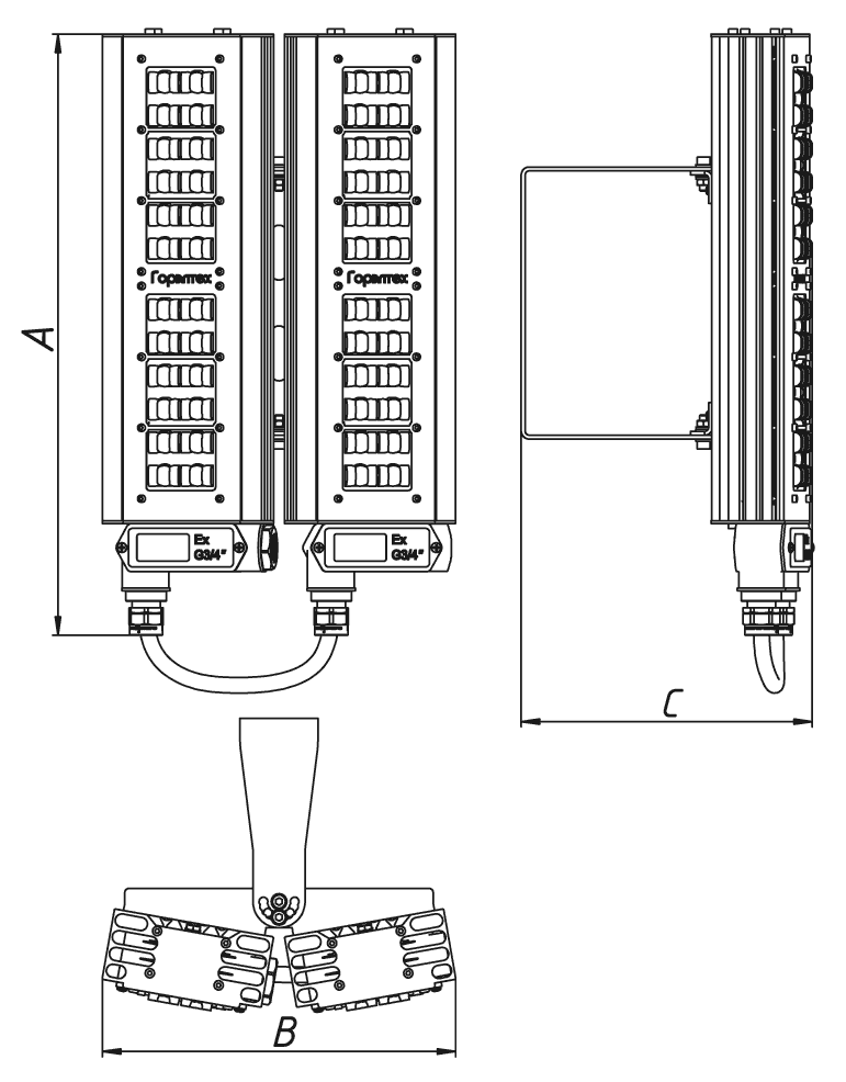 2 MODULES ASSEMBLY, UNIVERSAL SWIVEL MOUNTING /U