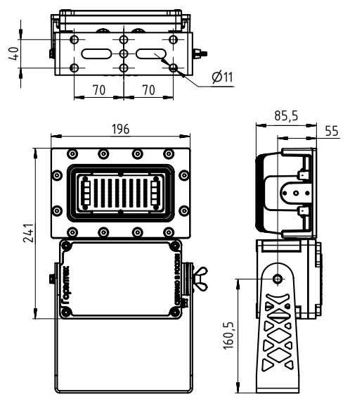 Drawing of explosion-proof LED luminaire SGU01-4960S/М2, SGU01-7440S/М2, SGU01-9920S/М2, SGU01-2480S/М2.../THERMO, SGU01-3720S/М2../THERMO, SGU01-4960S/М2.../THERMO