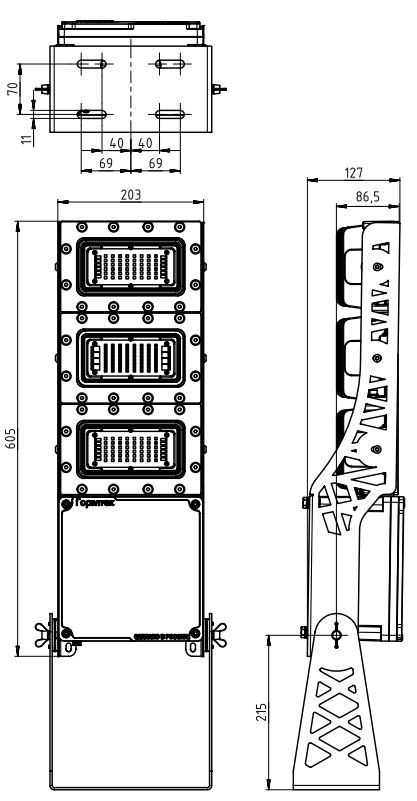 Drawing of explosion-proof LED luminaire SGU01-24800S/М2