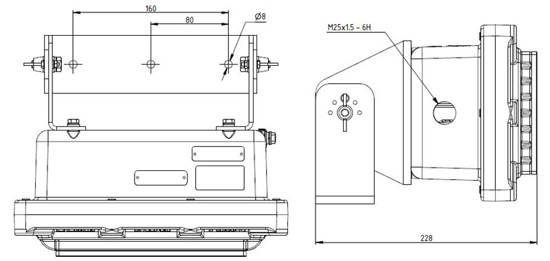 Universal mount with adjustable angle /U