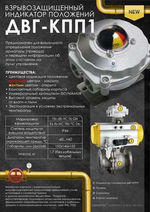Взрывозащищенный индикатор положений ДВГ-КПП1