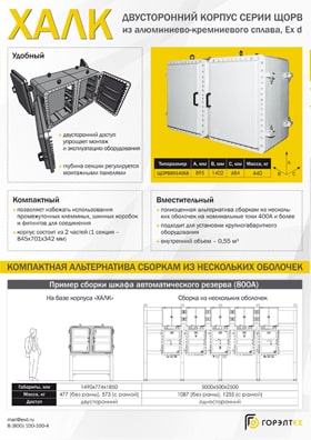 Взрывонепроницаемая оболочка серии ЩОРВ8914068 «ХАЛК»